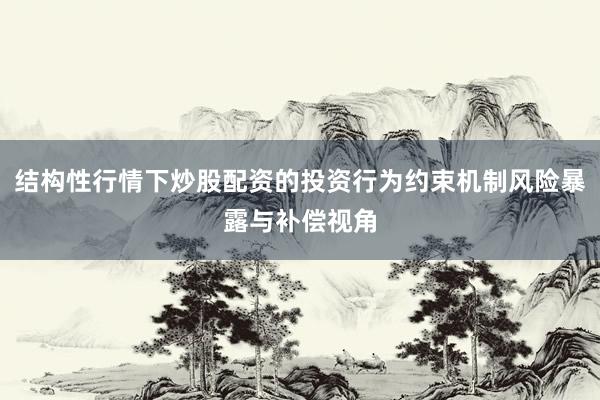 结构性行情下炒股配资的投资行为约束机制风险暴露与补偿视角