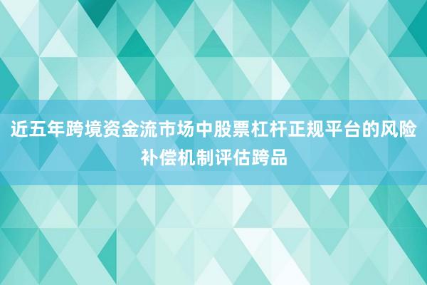 近五年跨境资金流市场中股票杠杆正规平台的风险补偿机制评估跨品