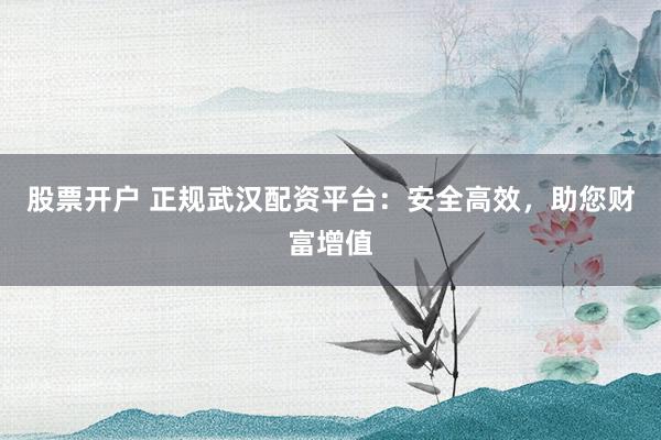 股票开户 正规武汉配资平台：安全高效，助您财富增值